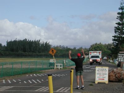 Stopping at the Sky Dive Place in Hawaii