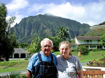 my parents got on a plane to come visit, even though she was just about at a walker stage then