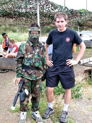 brian and me, an outfit from the army surplus for some paint ball