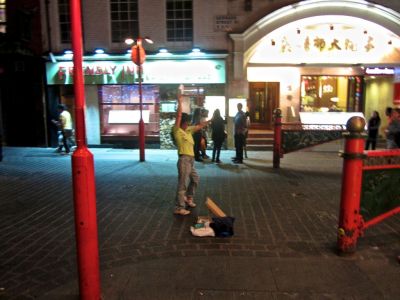 This woman was reading passages out of different bibles to warn all the sinners, it was quite strange