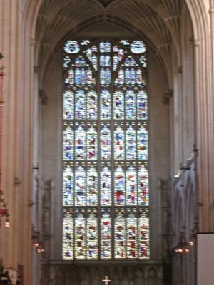 Stained glass in the abbey