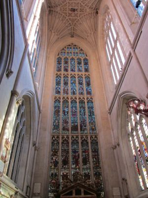 the grand window of stained glass