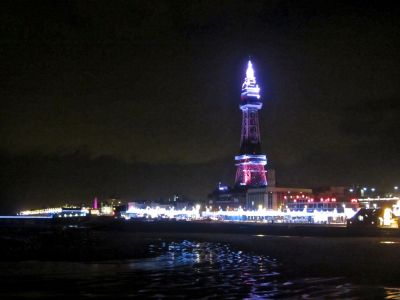 the tower at night