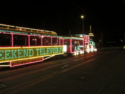 one of the lit trolleys