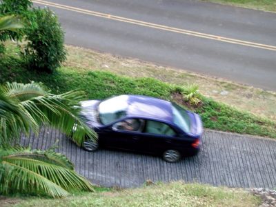 driving up one of the scariest driveways ever