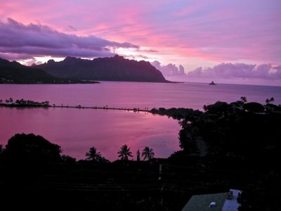 sunset shot from the deck