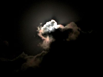 some clouds came in to block the moon