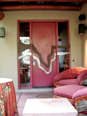 custom front door of the house