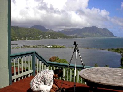 The panorama pictures being taken for the sale of lulani house