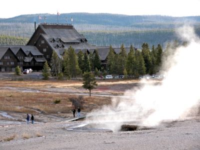 heading on a trip to montana, stopped in yellowstone on the last week before it closed for the season.  Renovations would start on it when they opened the next year