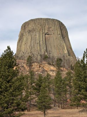 UFO's land here.  I've seen in the movies.  devils tower, wyo