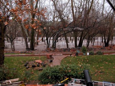 day before, sunny, nice december day.  neighbor gave forecast for possible flooding… it started raining hard at 3 am.. this is 10 am