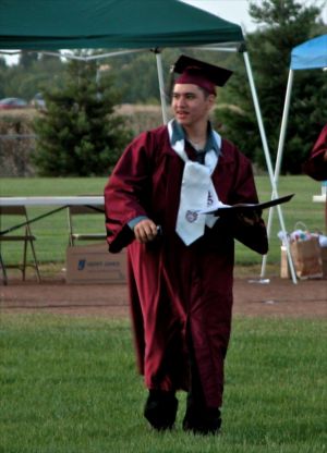 Brian graduates Highschool