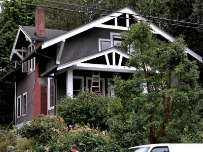 House that was under renovation that we decided to rent to move to portland on this magical trip to this city that seems to amazing, that everyone should live there.  At least at the moment of the picture it felt that way.