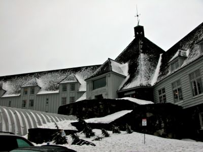 On christmas day, we drove up to Timberline lodge.  The hotel that had the exterior used in the Shining with jack nicholson