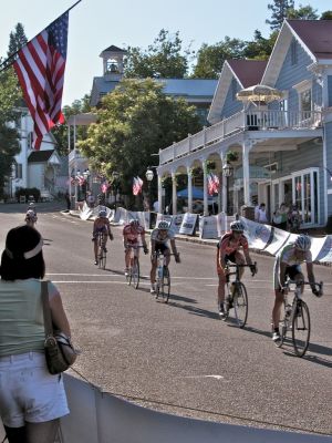 fathers day annual bike rice in the streets of nevada city, ca