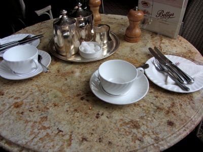 having an 'English Tea' at bettys