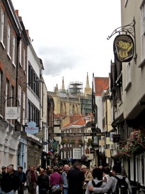 The streets of old town York UK