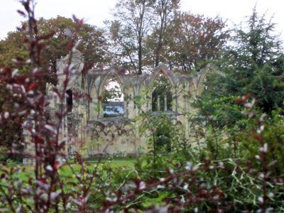 ruins of what was at one time a massive abbey/church