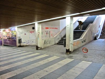 The Wuppertal underpass to the train station